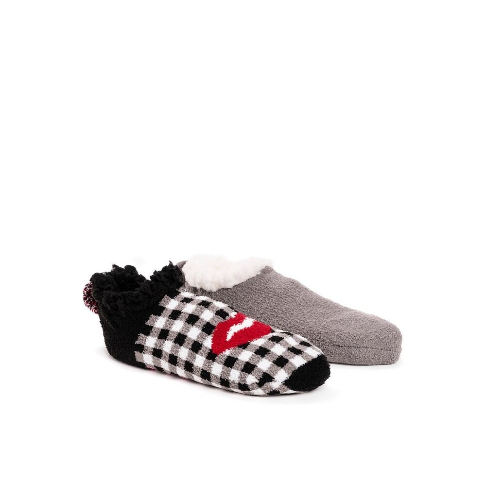 Betsey Johnson Women's Cabin Footie Sock - L/XL (8-10) (2 Pairs)